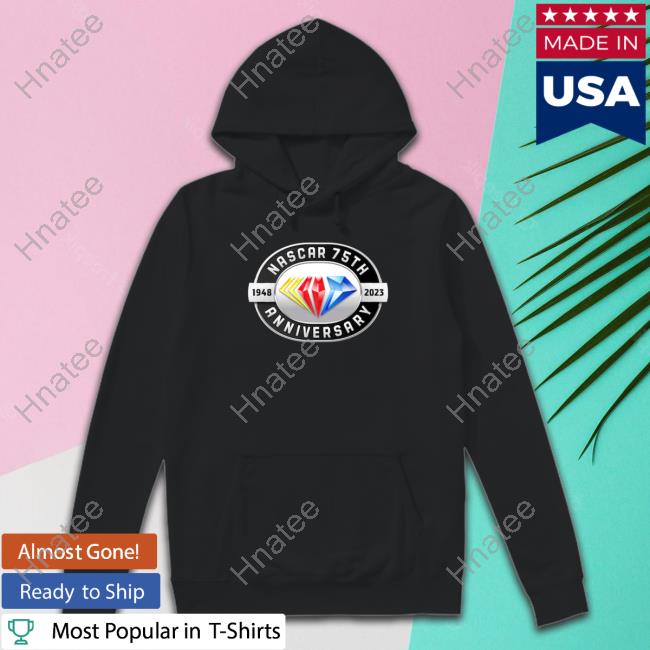 Nascar Merch Checkered Flag 75th Anniversary Logo Hoodies