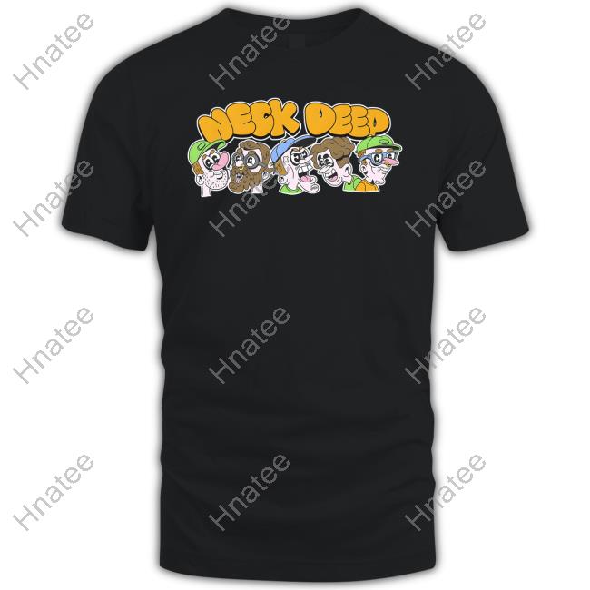 Neck Deep Cartoon Band Black Hoodie