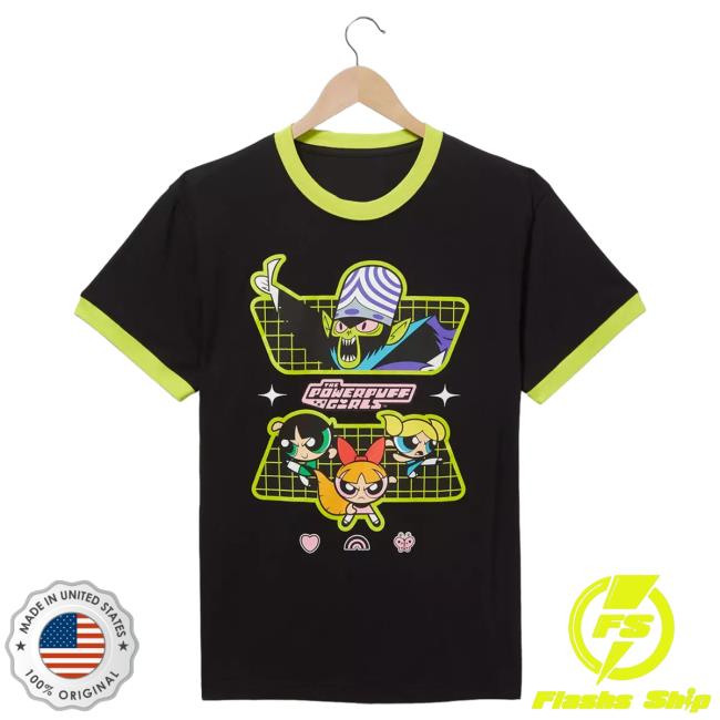 Official Box Lunch Merch Store BoxLunch x Cartoon Network The Powerpuff Girls Grid Portraits Ringer Tshirt Box lunch Clothing Shop