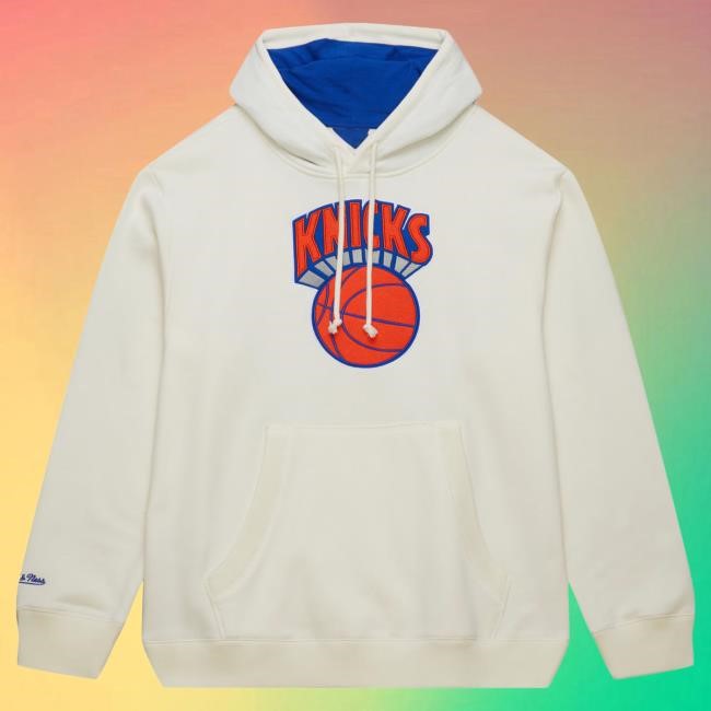 Men's Royal New York Knicks Snow Washed Fleece Pullover Long Sleeve Hoodie