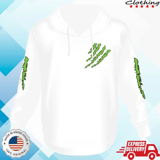 Official 6ix9ine Merch Store Tekashi 6Ix9ine White Sweatshirts Tata Claw Green