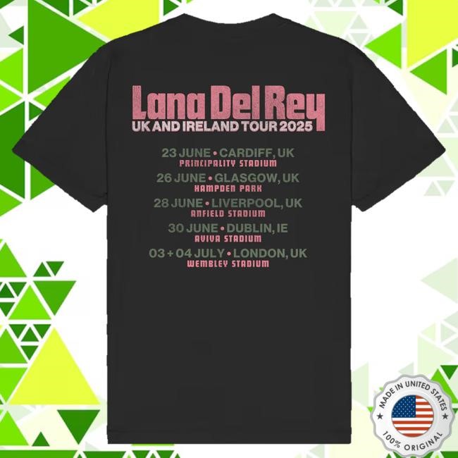 Lana Del Rey 2025 Photo Tour Tee - Black | Lana Del Rey Merch Store Shop Official
