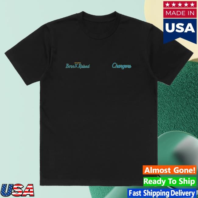 Official Born X Raised Merch Store Shop Born X Raised + Los Angeles Chargers Helmet Popover Shirt: Black BornxRaised