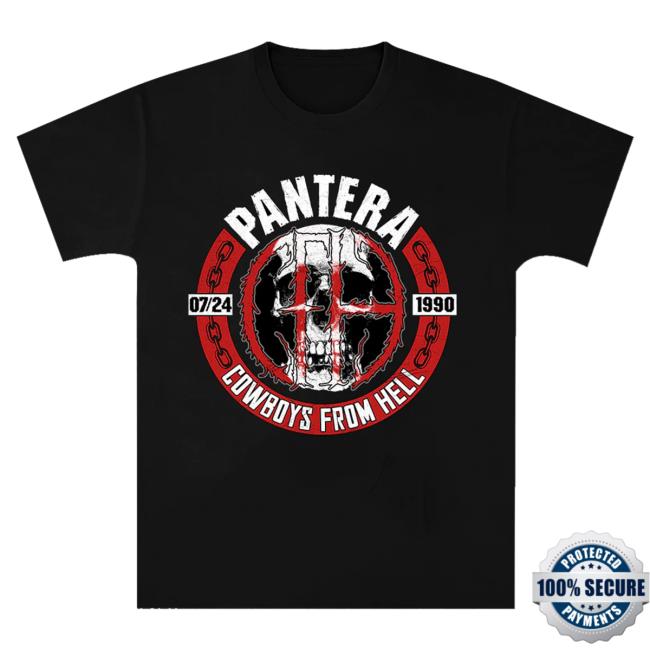 Official Pantera Merch Store Pantera Cfh Skull Circle Shirt 2023